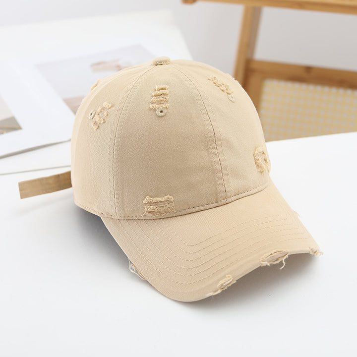 Women's fashionable destroyed baseball cap with adjustable strap Kalsten