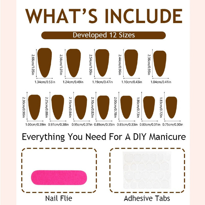 Artificial nail set with elegant tips and fine glitter accents Kalsten