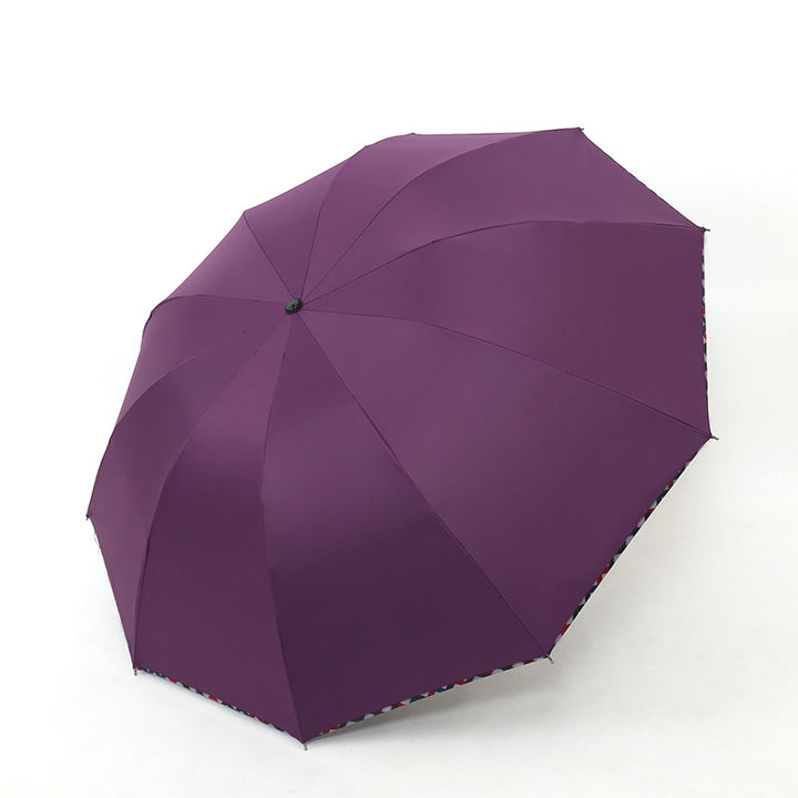 Ladies umbrella with floral design and reinforced frame Kalsten