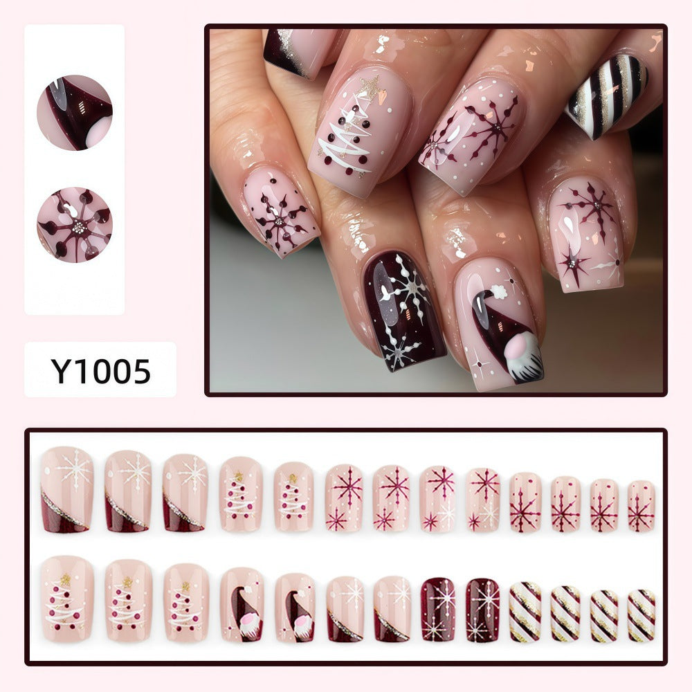 Artificial Nails in Festive Christmas Design Kalsten