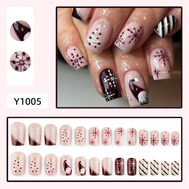 Artificial Nails in Festive Christmas Design Kalsten