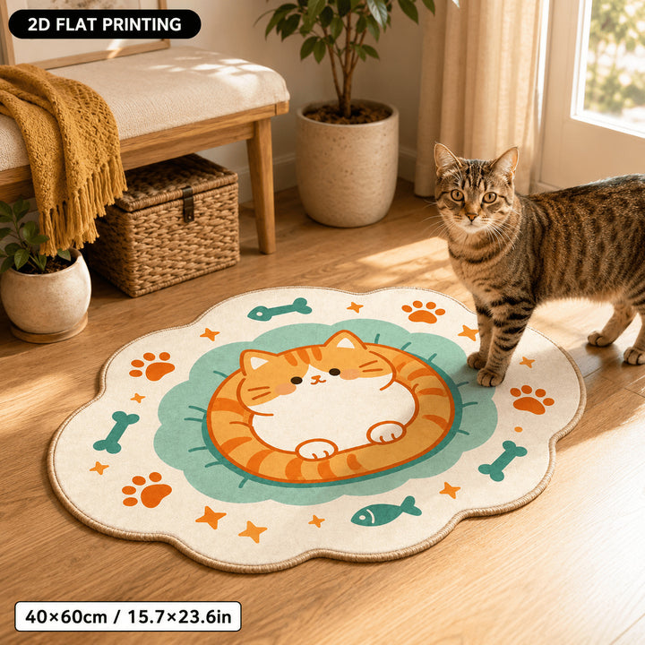 Cat-Themed Decorative Area Mat