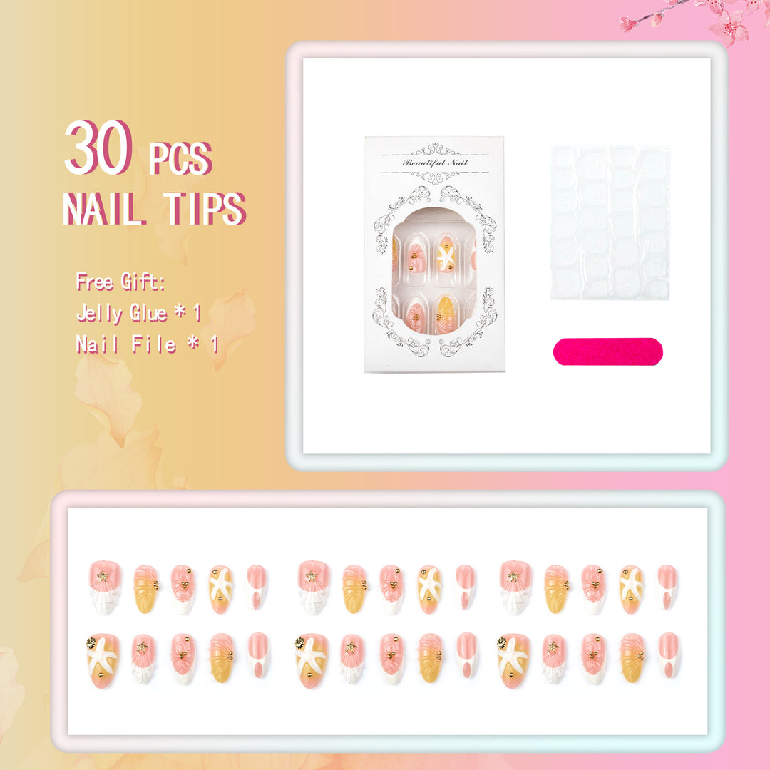 Luxury Ocean-Inspired Press-On Nail Set