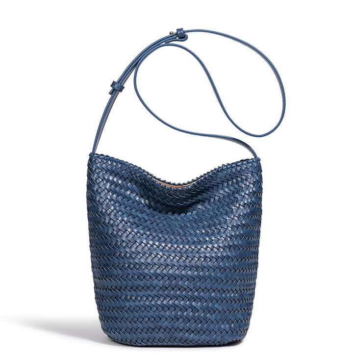 Handwoven Leather Bucket Bag Kalsten
