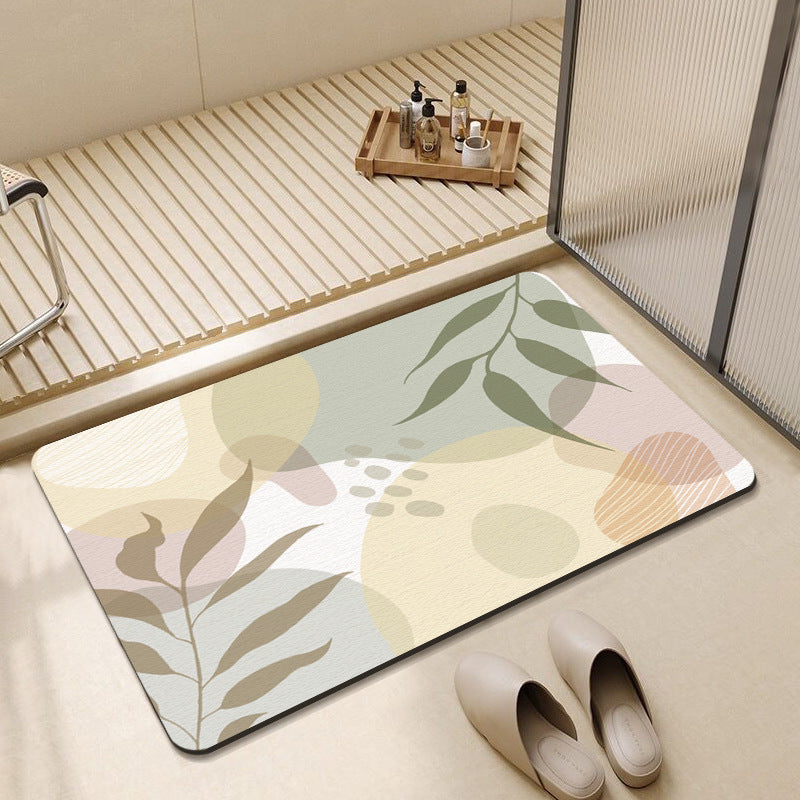 Abstract Floral Design Bath Mat Kalsten