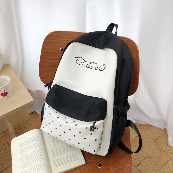 Cute Character Print School Backpack