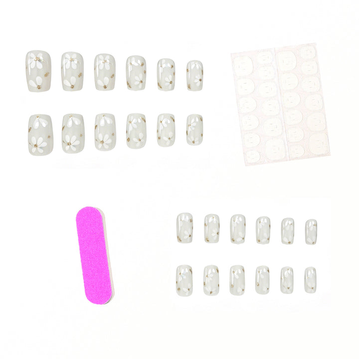 Floral Decorated Acrylic Nail Art Extensions Kalsten