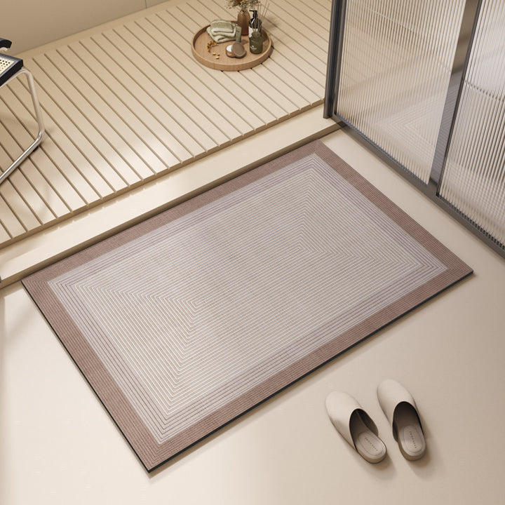 Modern Geometric Bath Mat Kalsten