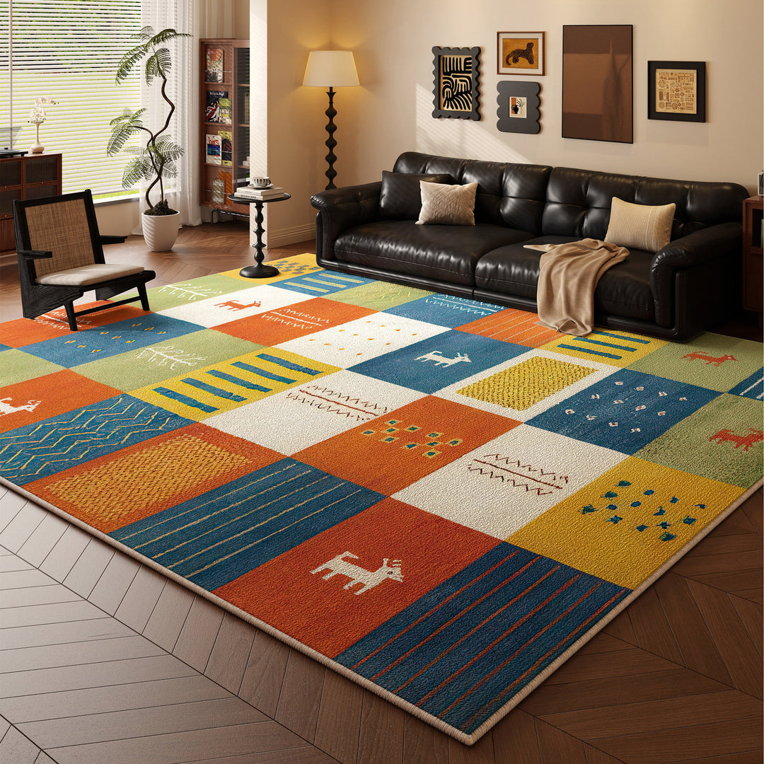Multi-Pattern Decorative Area Rug Kalsten