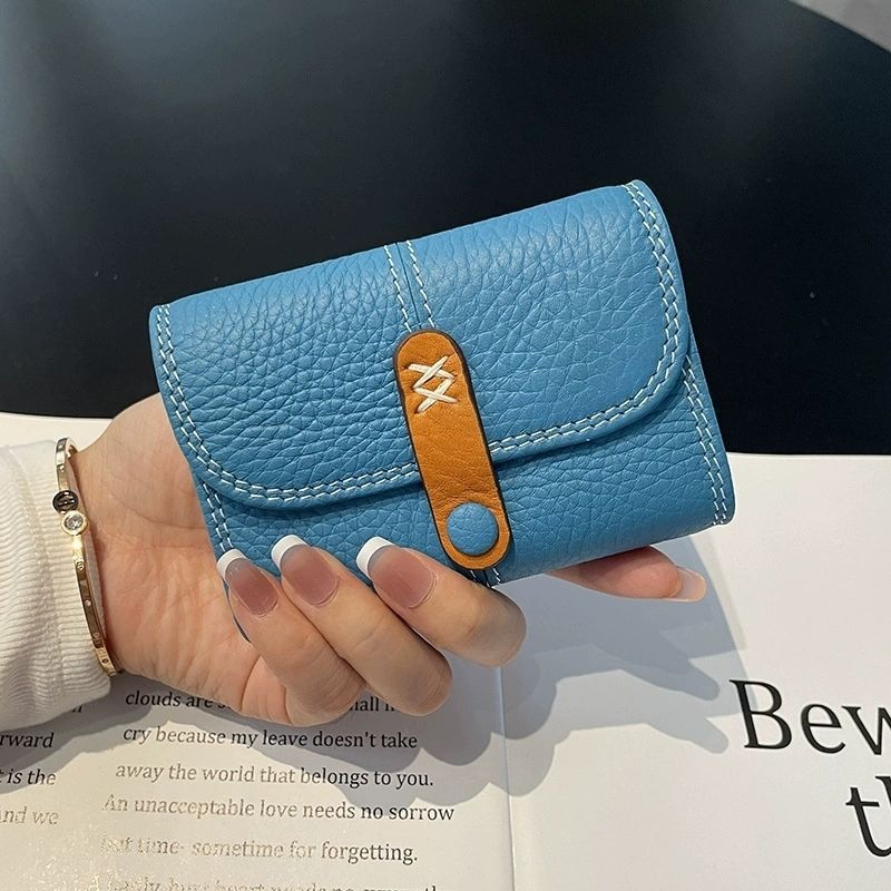 Textured Leather Tri-Fold Wallet Kalsten