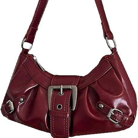 Shoulder bag with trendy design and decorative buckle closure Kalsten