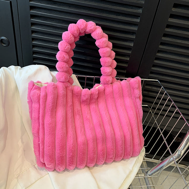 Plush Textured Handbag