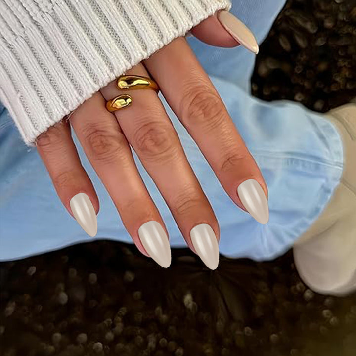 Elegant Almond-Shape Press-On Nails Kalsten