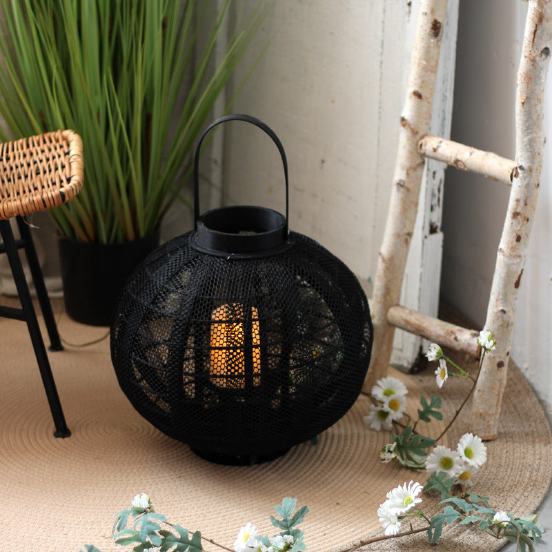 Decorative metal lantern with handle Kalsten