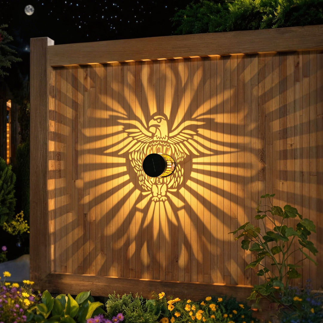 Solar Projection Lantern With Intricate Mandala Cutout And Warm LED Spotlight Kalsten