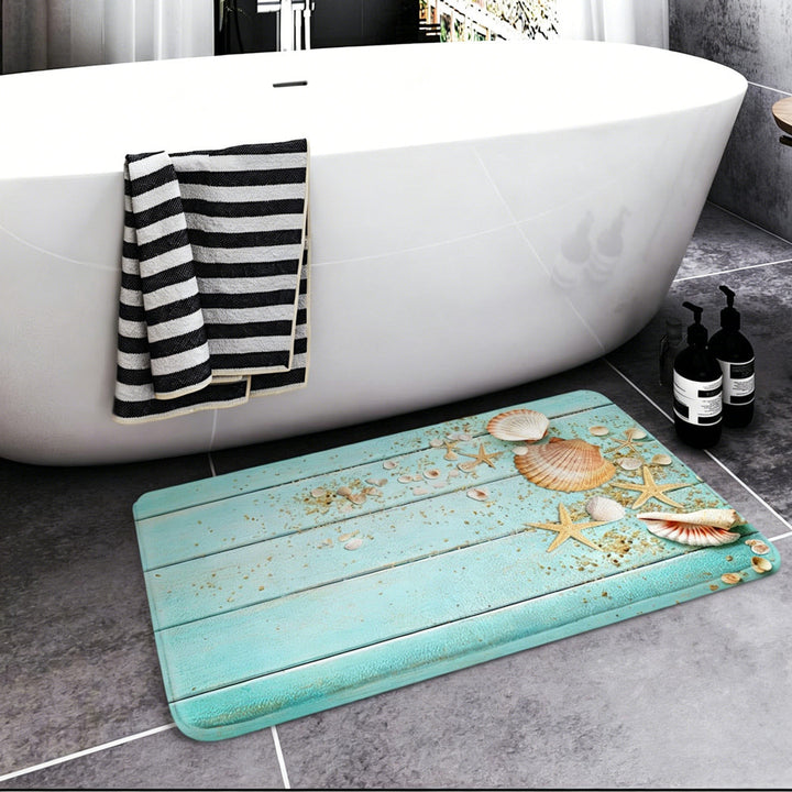 Coastal Nautical Bath Mat Kalsten