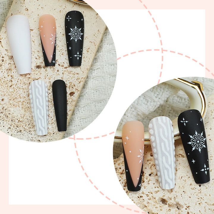 Acrylic nail set with stylish geometric design Kalsten