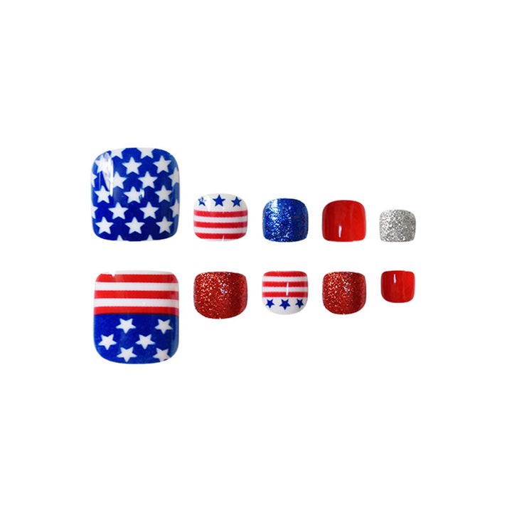 Patriotic Themed Press-On Nail Art Kalsten
