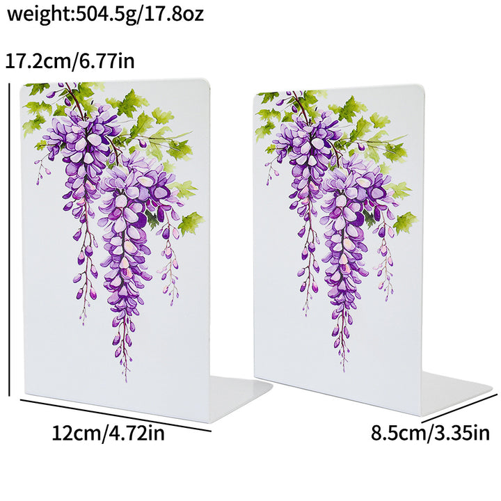 Artistic Floral Design Bookends
