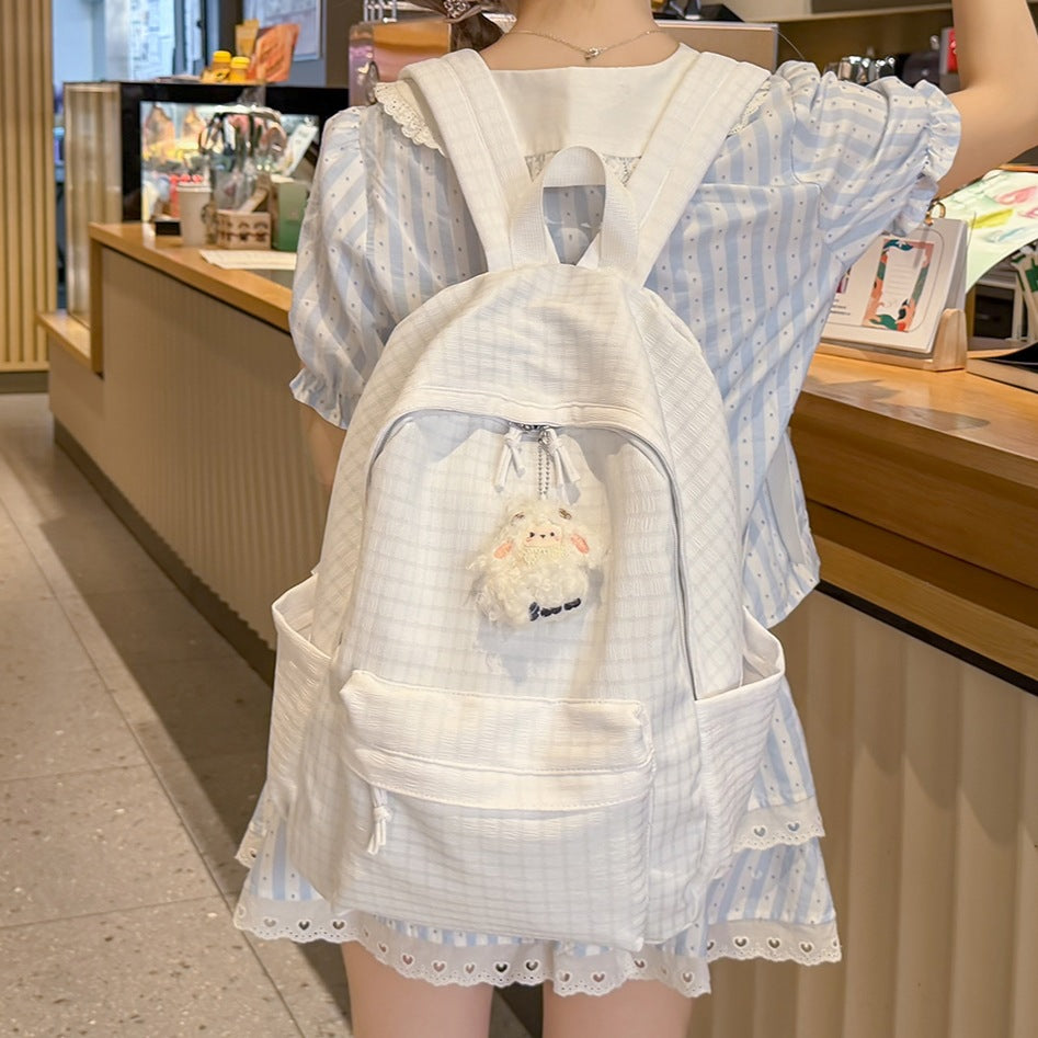 Textured Patterned Casual Backpack Kalsten