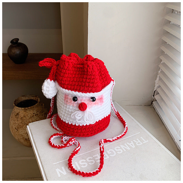 Cute Santa Themed Crochet Crossbody Bag