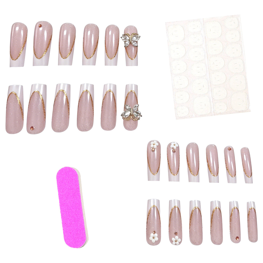 Elegant Floral Nail Art Extensions Kalsten