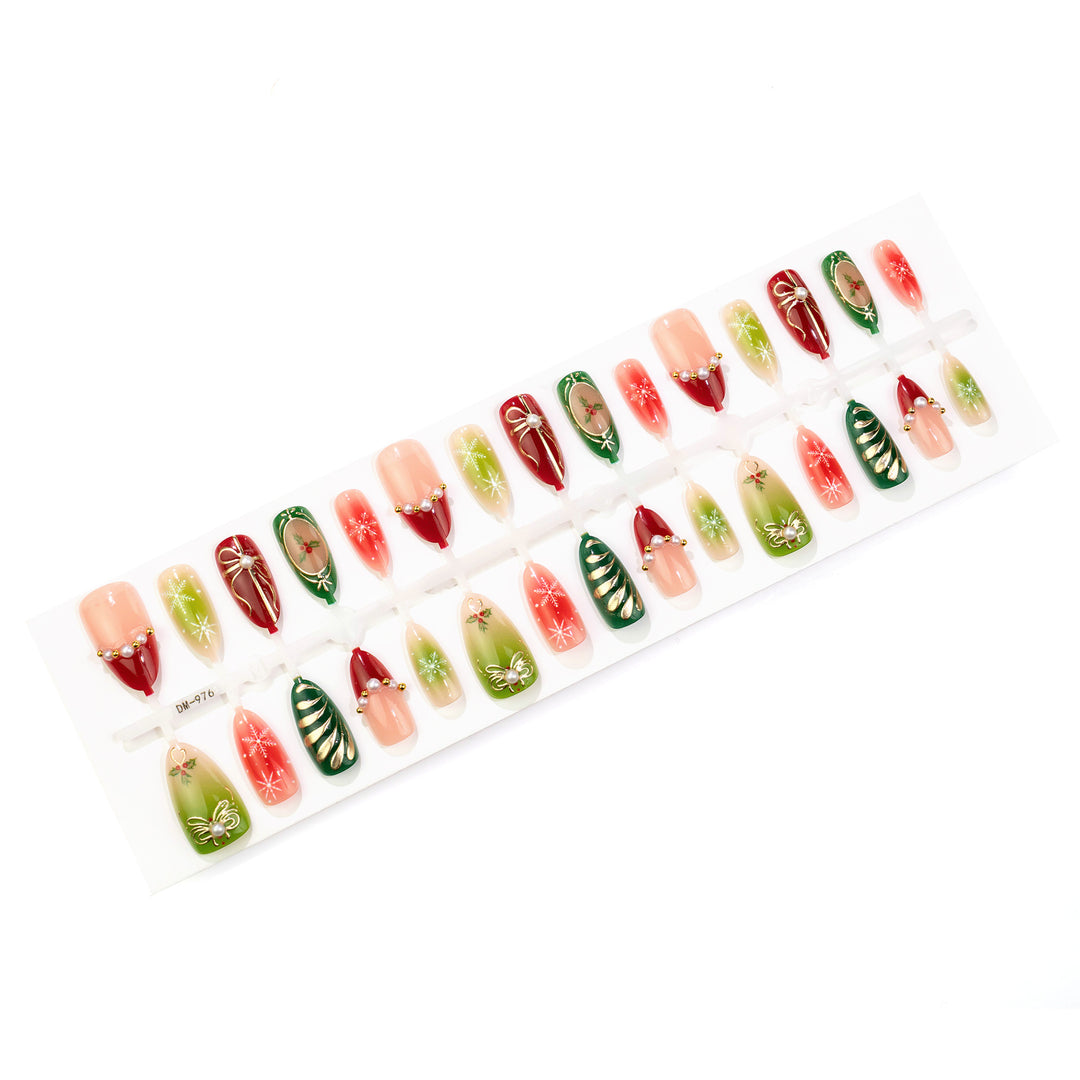 Festive Holiday Themed Press-On Nail Art Set Kalsten 1790636400