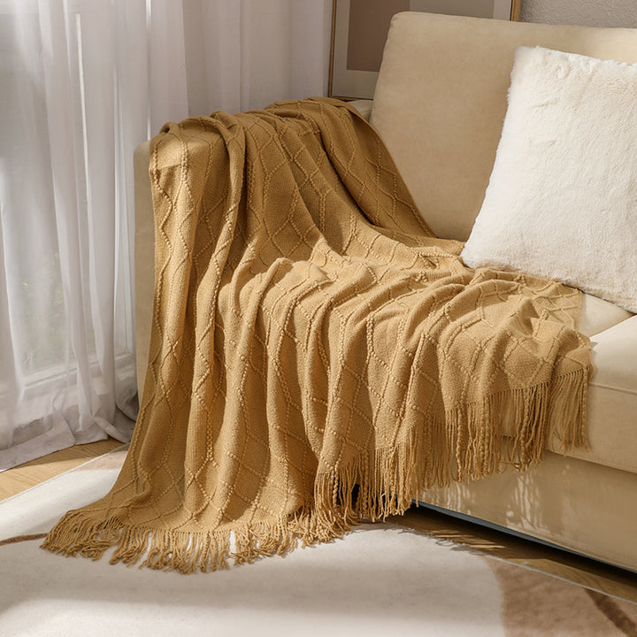 Ladies stylish throw blanket with textured design Kalsten
