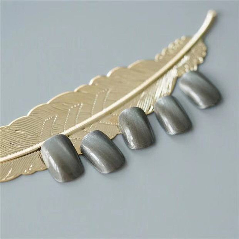 Glossy Metallic Press-On Nail Set