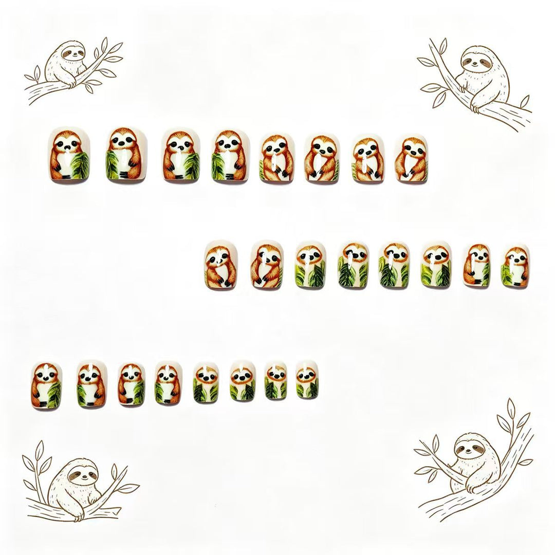 Sloth-Inspired 3D Nail Art Kalsten