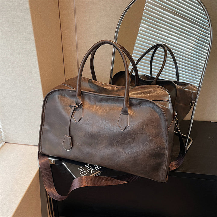 Premium Leather Weekender Duffle
