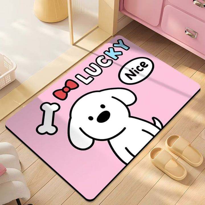 Cute Cartoon Dog Shower Mat Kalsten