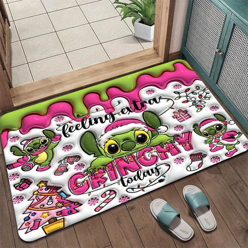 Grinch Christmas Themed Doormat Kalsten