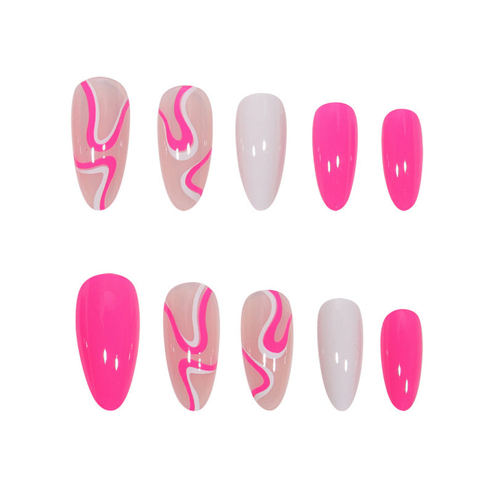 Abstract Swirl Design Press-On Nails Kalsten