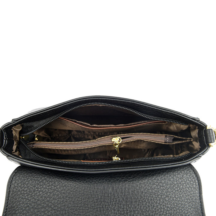 Elegant Faux Leather Crossbody Bag Kalsten