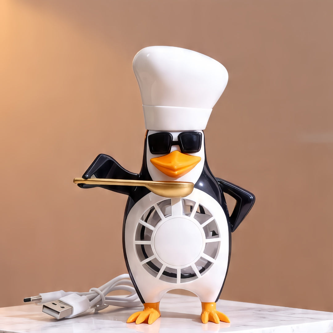 Women's table fan in funny penguin design Kalsten