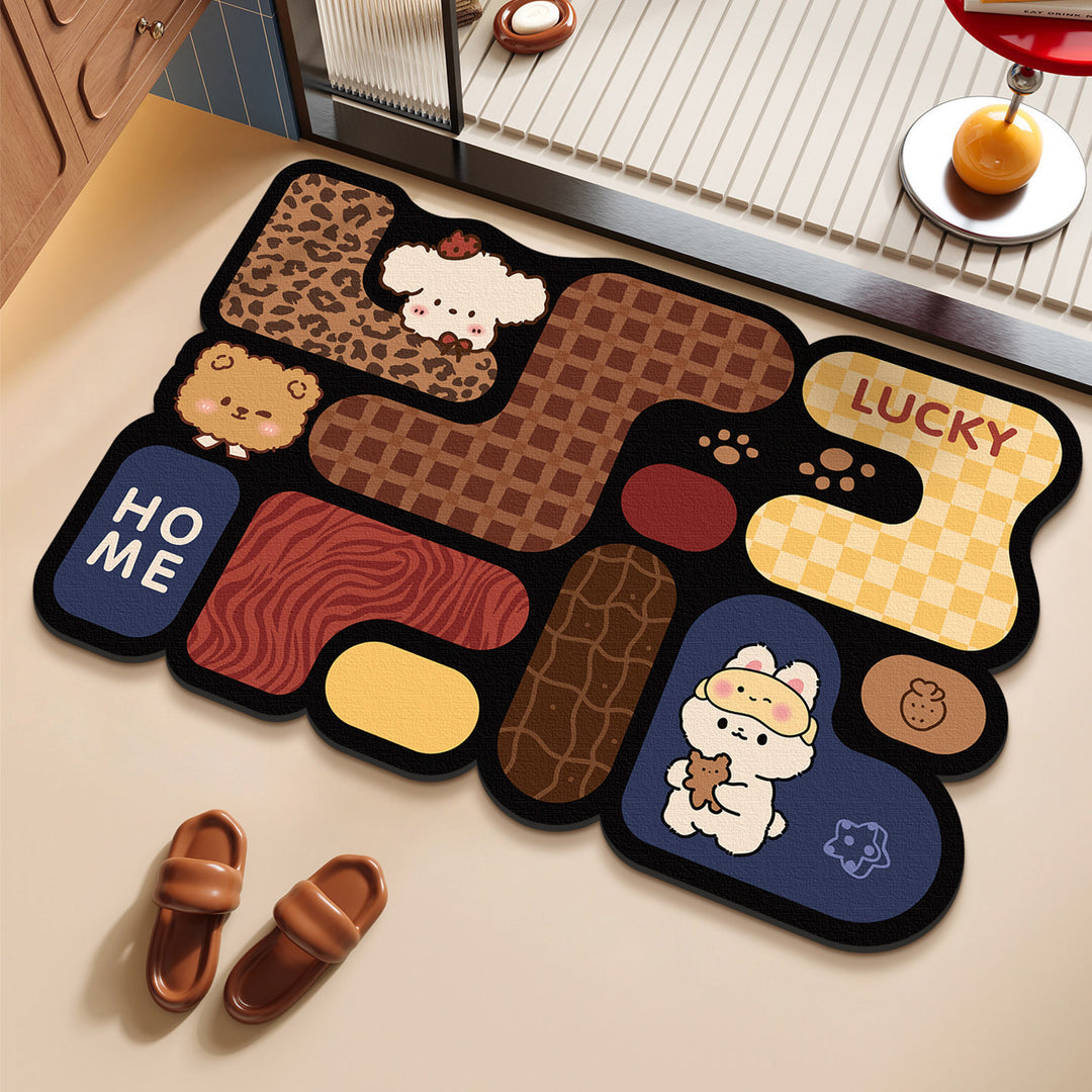 Decorative Floral Themed Area Rug for Interiors