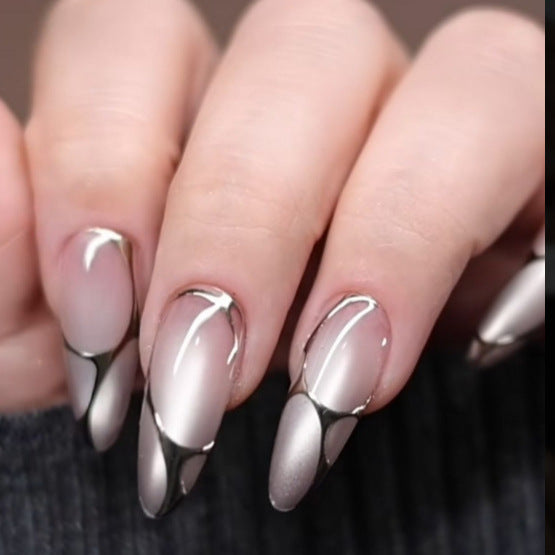 Premium Stiletto Nail Art Set with Chrome Accents Kalsten