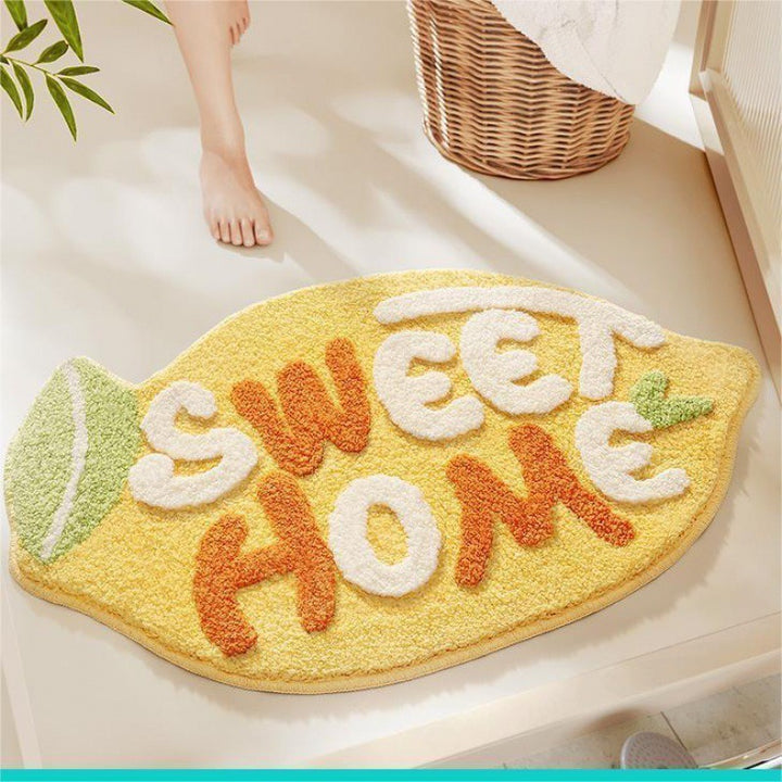 Lemon Slice Shape Bath Mat Kalsten