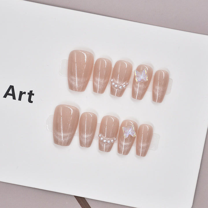 Glamorous Heart-Themed Press-On Nail Set Kalsten