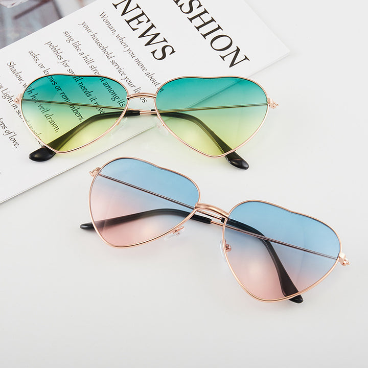 Ladies Heart-Shaped Sunglasses with UV Protection and Elegant Frame Kalsten