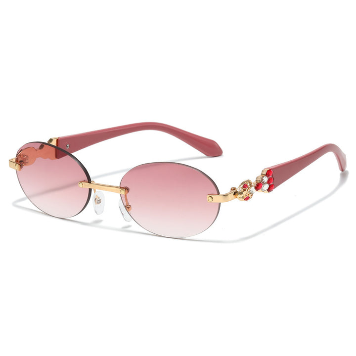 Fashion-Forward Decorative Oval Sunglasses Kalsten