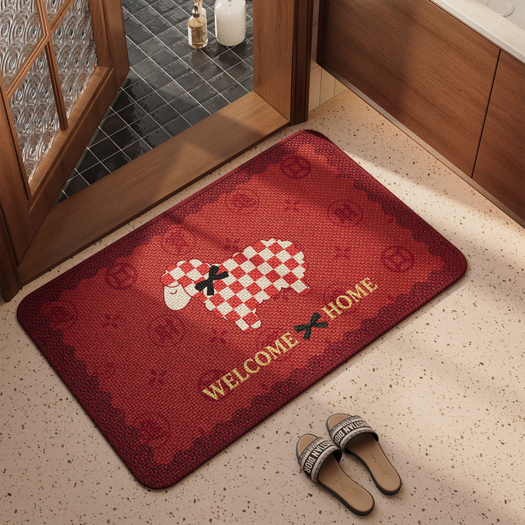 Playful Animal-Themed Bathroom Mat