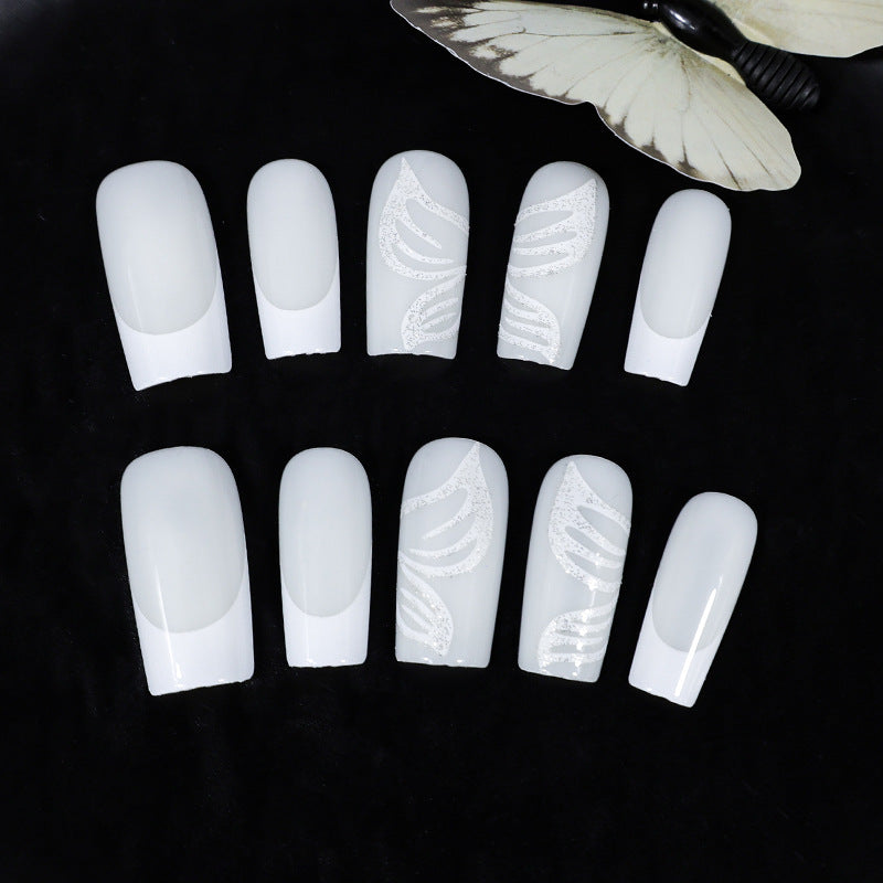Nail art set with elegant transparent design Kalsten