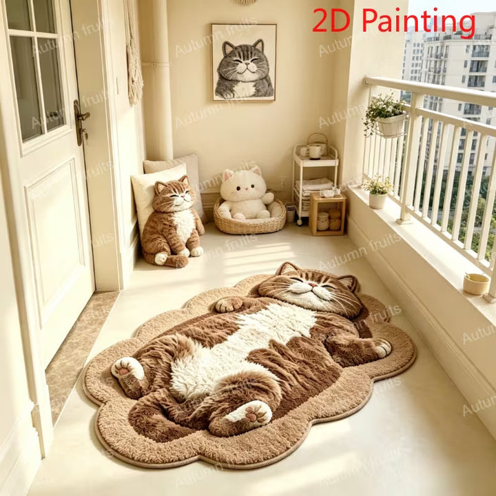 Cute Cat-Shaped Bath Mat