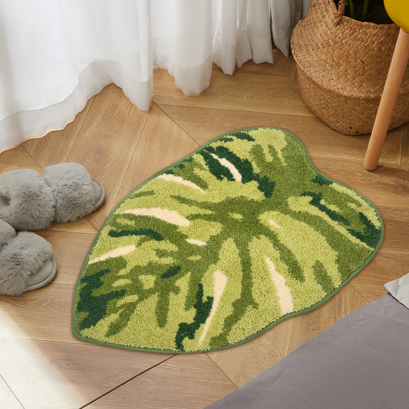 Leaf-Shape Area Rug for Home Decor