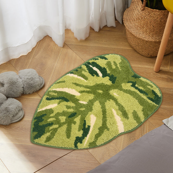 Leaf-Shape Area Rug for Home Decor