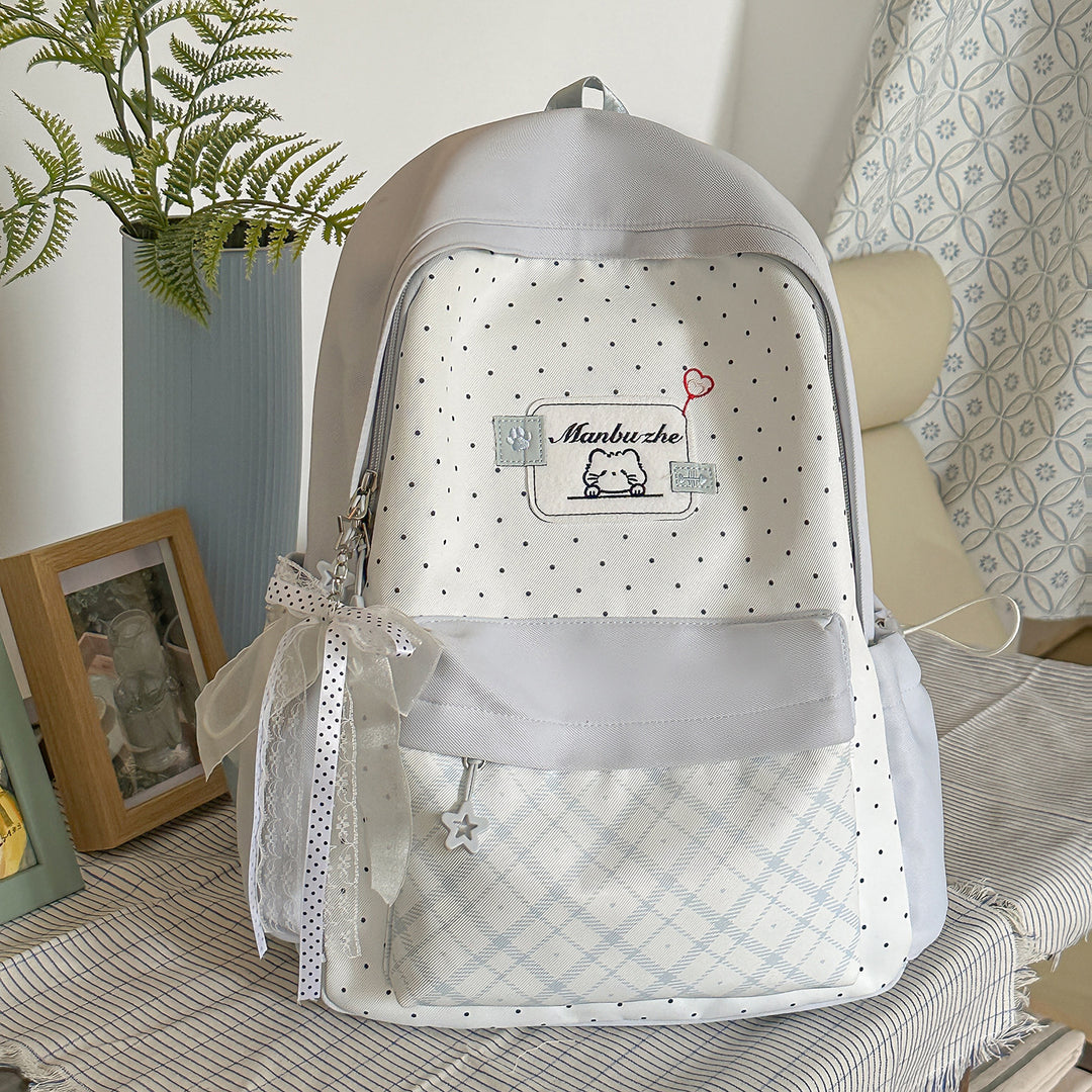 Playful Character-Embellished School Backpack Kalsten