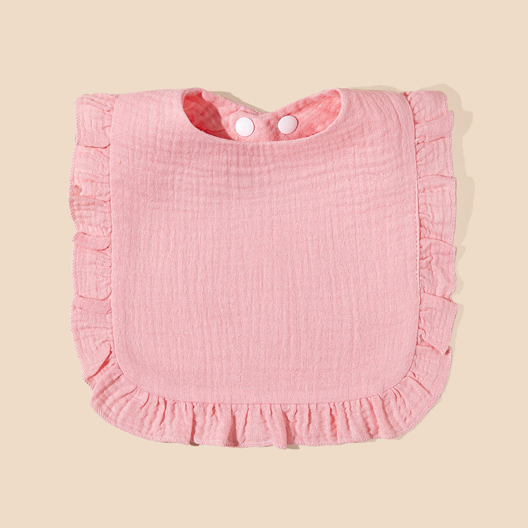 Soft Ruffled Muslin Baby Bib kalsten