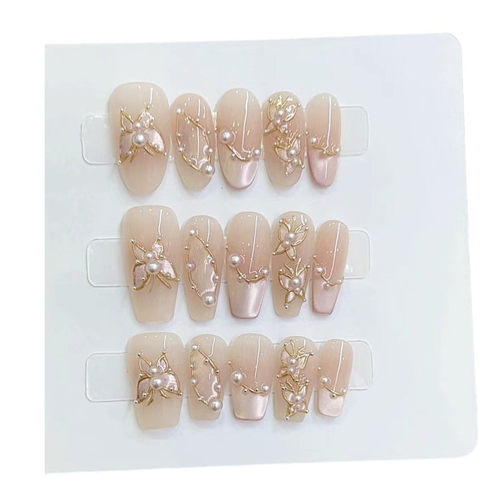 Elegant Floral Design Press-On Nails Set Kalsten
